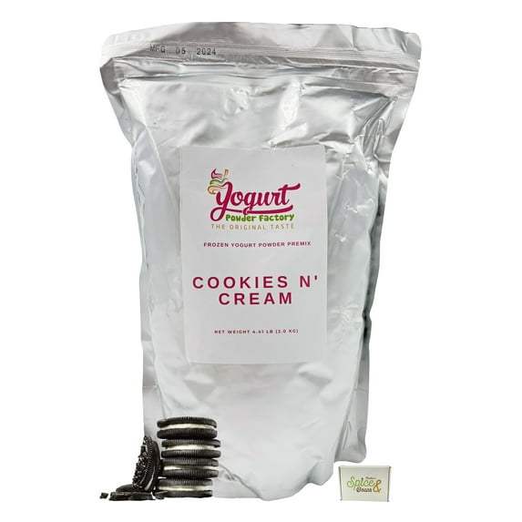 Frozen Yogurt Pre Mix | Gluten Free & Low Fat | 70.4 oz., Cookies N' Cream