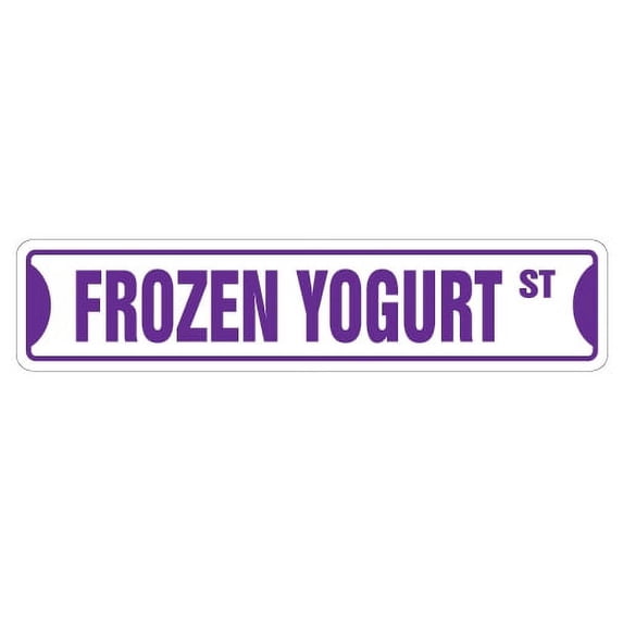 Frozen Yogurt Street [3 Pack] of Vinyl Decal Stickers | Indoor/Outdoor | Funny decoration for Laptop, Car, Garage , Bedroom, Offices | SignMission