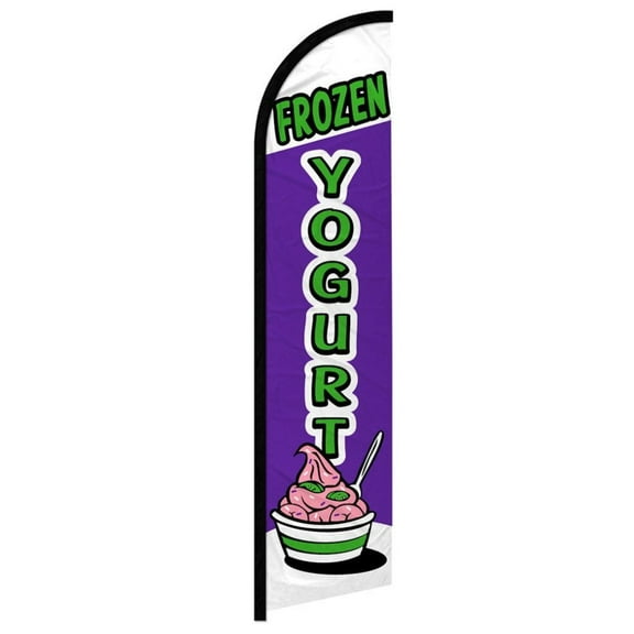 Frozen Yogurt Windless Banner Flag