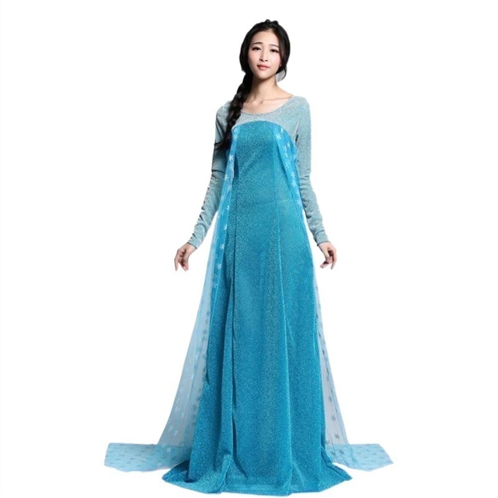 strapless open back dress Frozen Elsa Dress, Princess Elsa Costume Adult  Mermaidcosplay