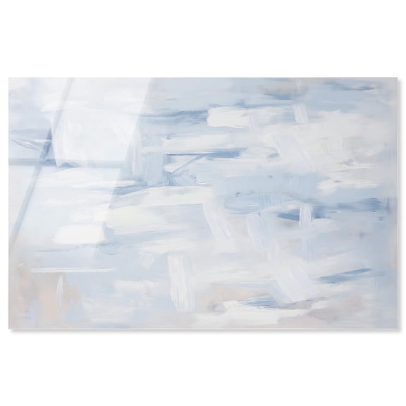 Frozen in Time II High-Gloss Frameless Acrylic Glass Wall Art Neutral Abstracts by Art Remedy, Ready to Hang, 15 x 10