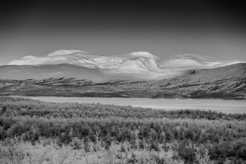 Frozen landscape cold temperatures Lapland Sweden Canvas Art - Panoramic Images (36 x 12)