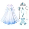 thumbnail image 1 of KAWELL Princess Snow Party Dress Queen White Costumes with Accessories, 1 of 7