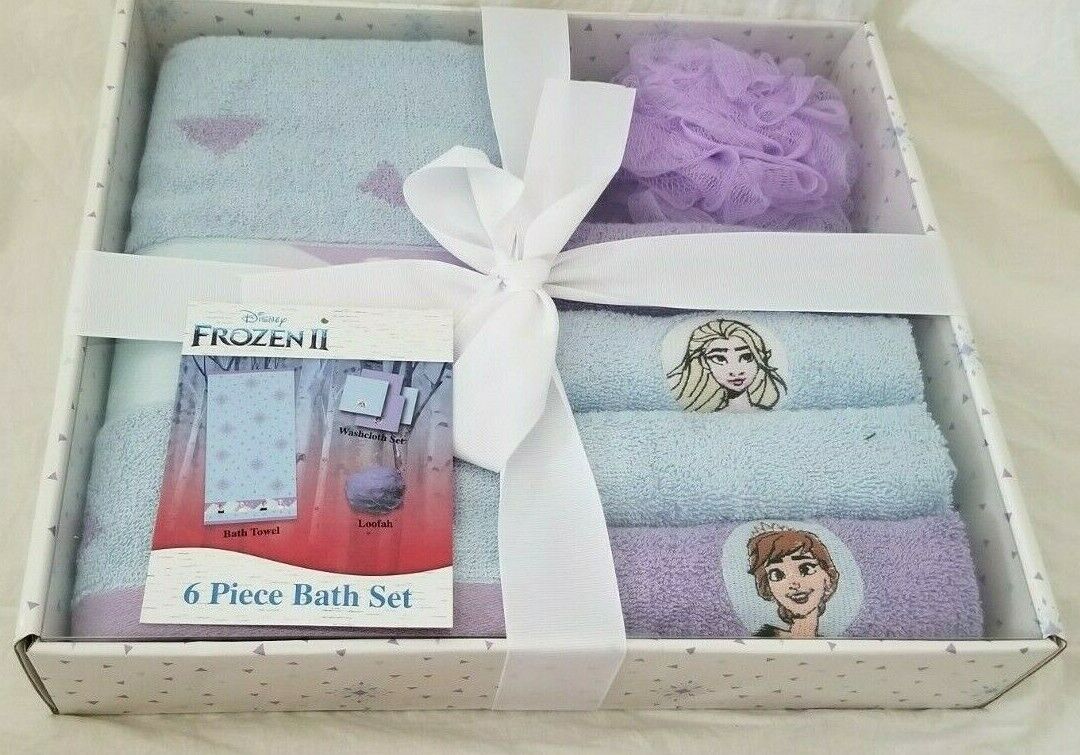Frozen6piece Bath Set includes 1 Bath Towel 4 Washcloths 1 Loofah Boys