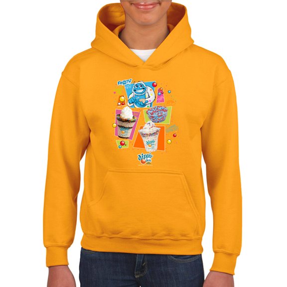 Frozeti & Dippin' Dots Fun Graphic Youth's Hoodie Tee - Ice Cream Treats Graphic Youth's Hoodie