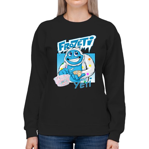 Frozeti the Yeti - Cool Dippin’ Dots Ice Cream Graphic Women's Sweatshirt