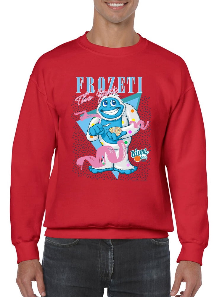 Frozeti the Yeti - Dippin’ Dots Fun Graphic Men's Sweatshirt - Walmart.com