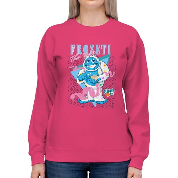 Frozeti the Yeti - Dippin’ Dots Fun Graphic Women's Sweatshirt