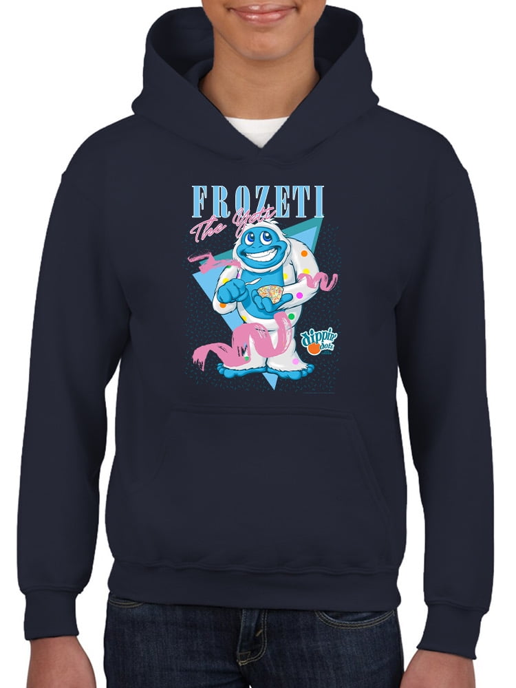 Frozeti the Yeti - Dippin’ Dots Fun Graphic Youth's Hoodie - Walmart.com