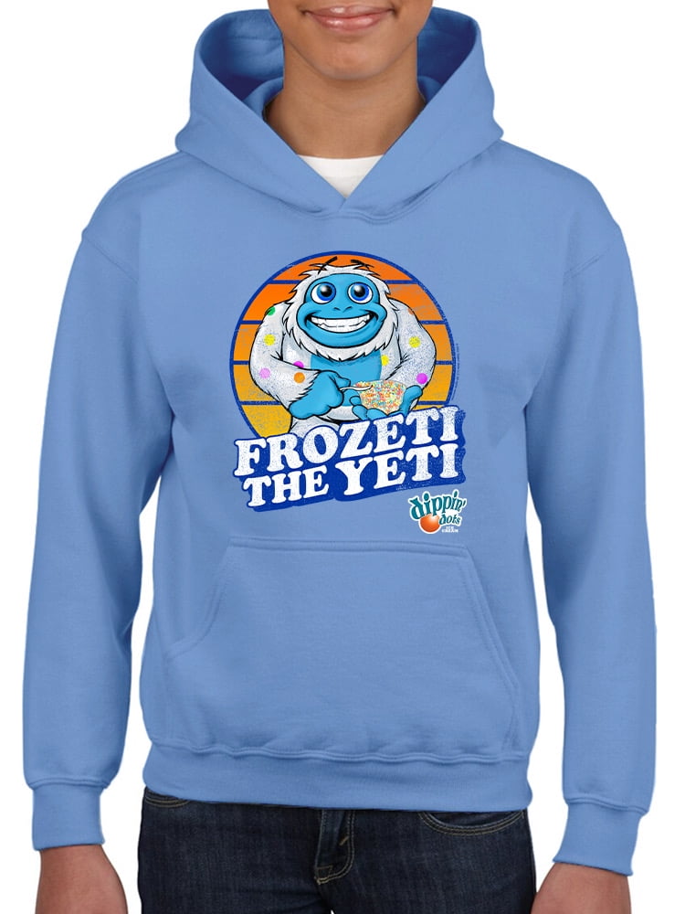 Frozeti the Yeti - Dippin' Dots Ice Cream Fun Graphic Youth's Hoodie ...