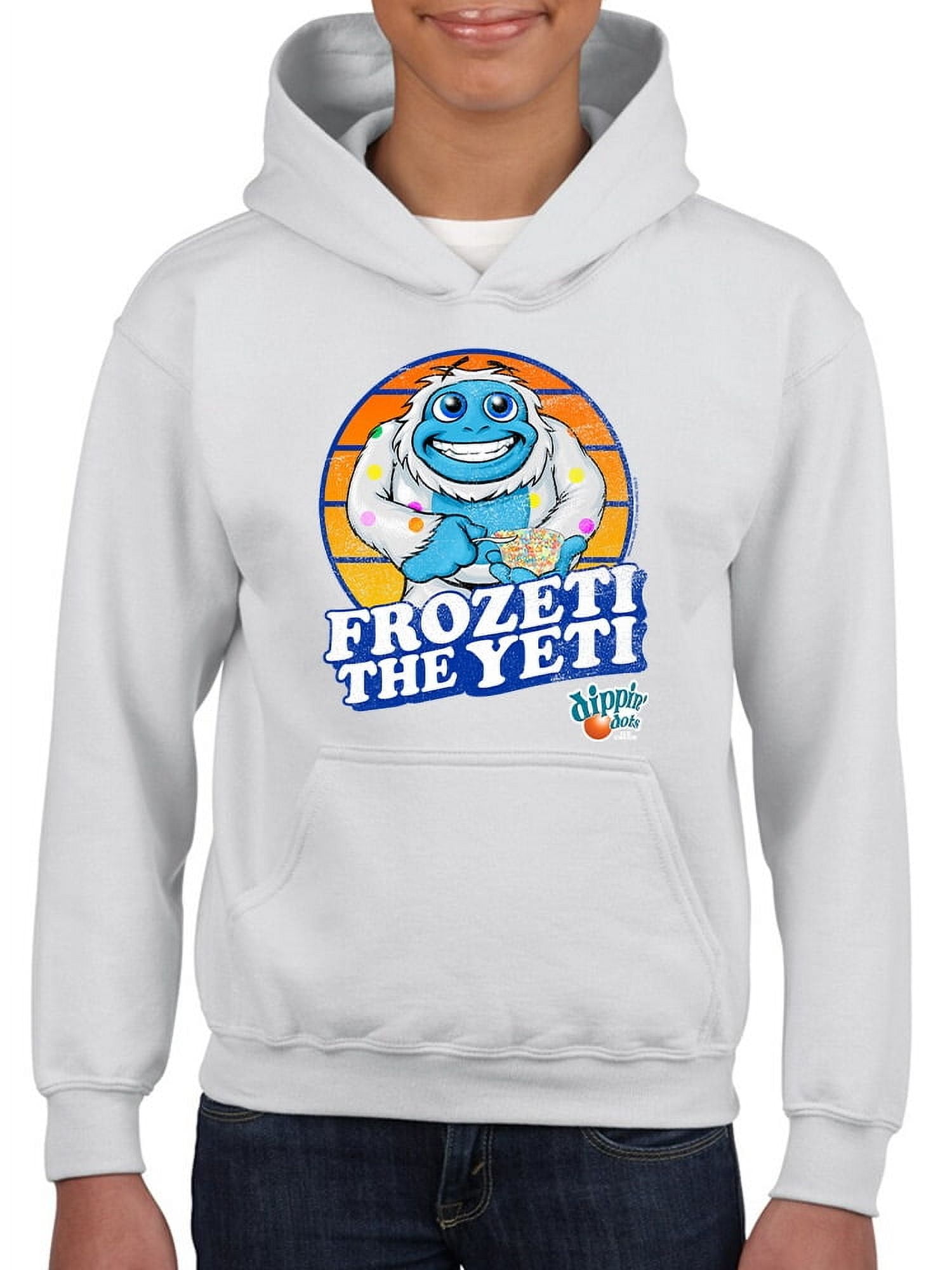 Frozeti the Yeti - Dippin' Dots Ice Cream Fun Graphic Youth's Hoodie ...