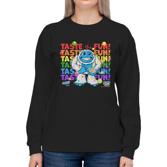 Frozeti the Yeti - Taste the Fun Dippin' Dots Graphic Women's Sweatshirt