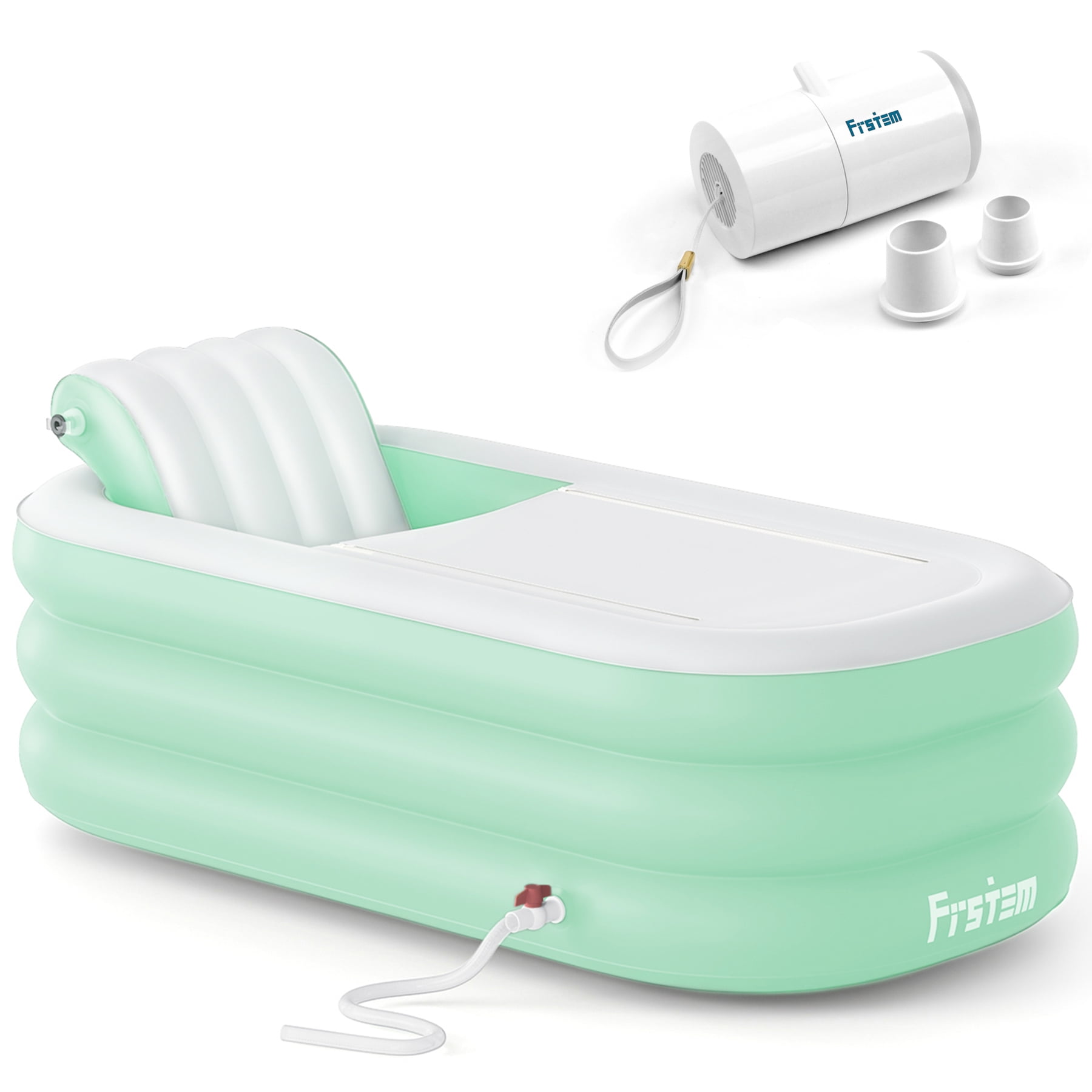 Frstem Inflatable Bath Tub for Adults, Portable Foldable Hot Tub with ...