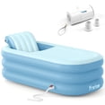 Frstem Inflatable Bath Tub for Adults, Portable Foldable Hot Tub with ...