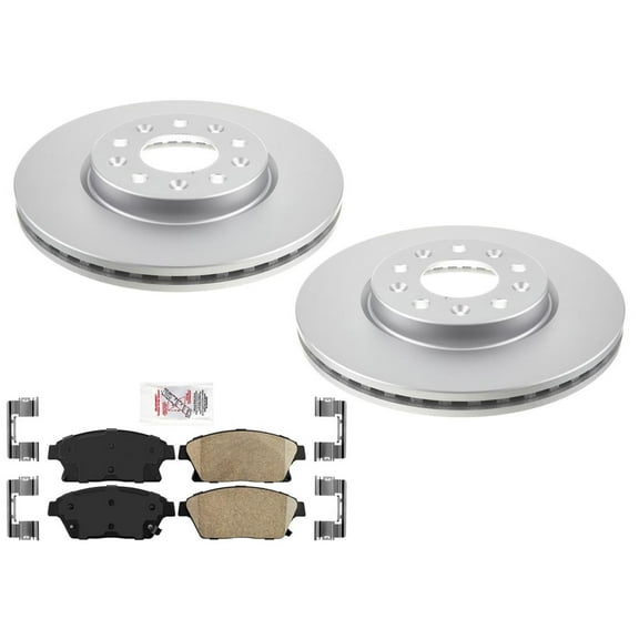 Frt GEO Coated Brake Disc Rotors Ceramic Brake Pads For Verano 12-17 VOLT 11-15