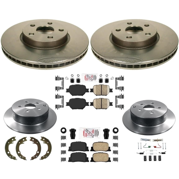Frt & Rr Performance Carbon Brake Disc Rotors Brake Pads For 2005-2010 Scion Tc