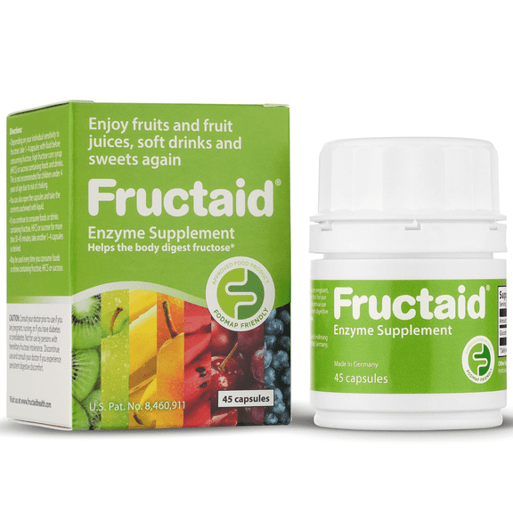 Fructaid - 45 Capsules, Dietary Supplement for Fructose Intolerance