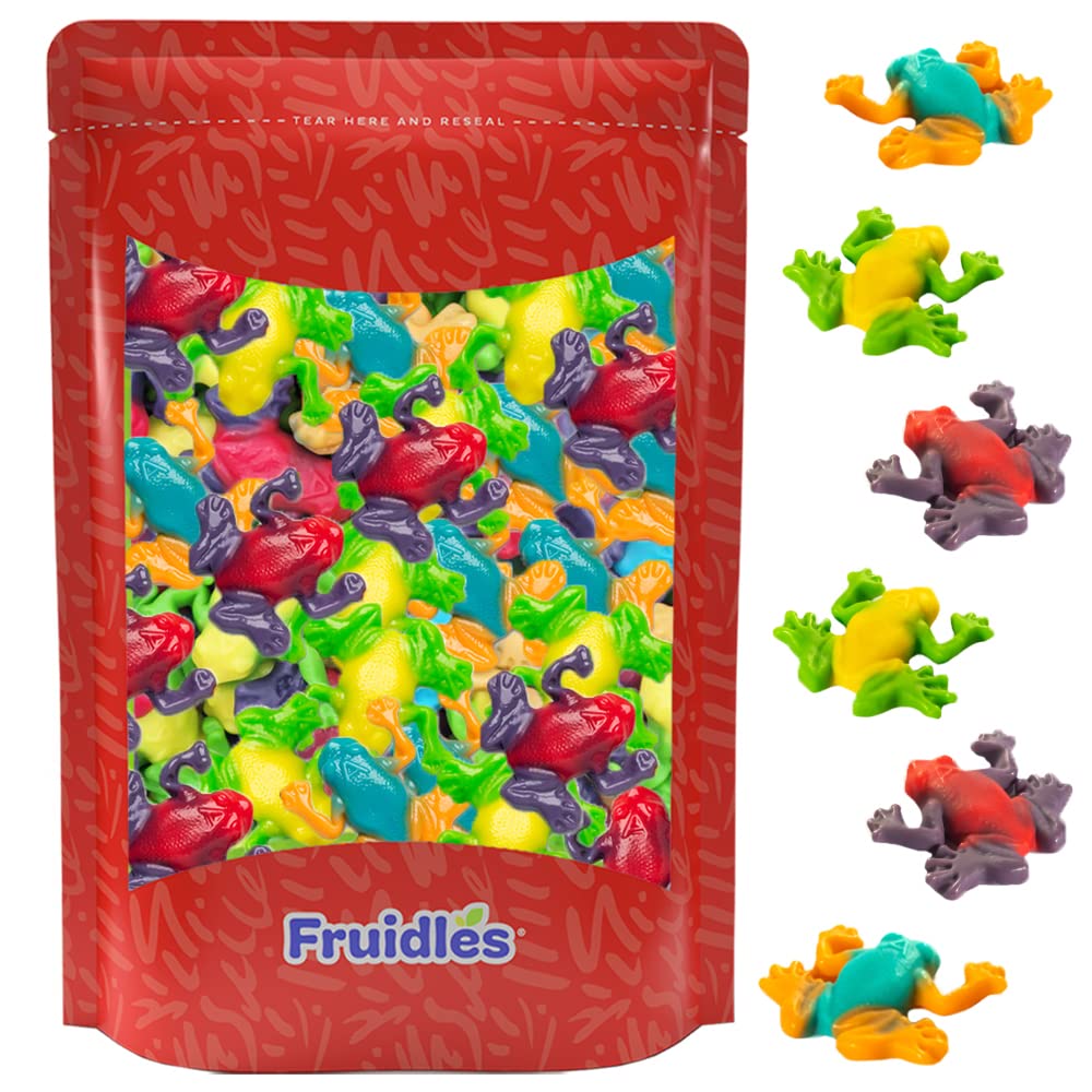 Fruidles Rainforest Gummi Frogs Candy, Assorted Fruit Flavors Gummies ...