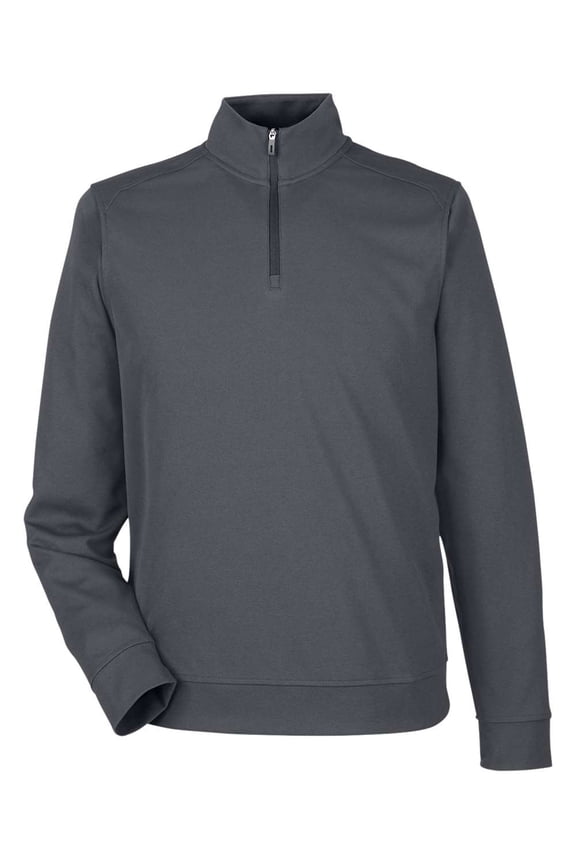 North End NE412 Men's Express Tech Performance Pique Quarter-Zip Pullover-Carbon-2XL