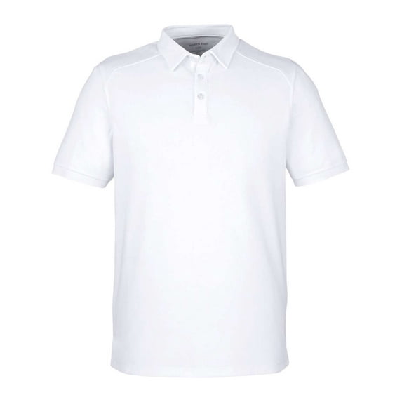 North End NE112 Men's Express Tech Performance Polo-White-XL