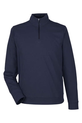 North End NE412 Men's Express Tech Performance Pique Quarter-Zip Pullover-Classic Navy-M