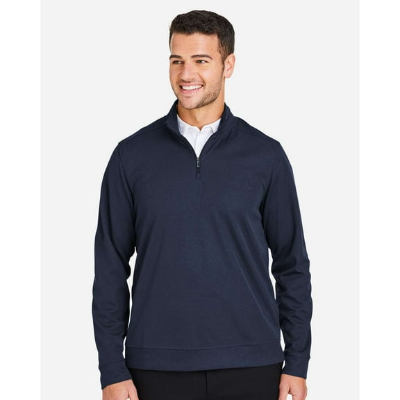 North End NE412 Men's Express Tech Performance Pique Quarter-Zip Pullover-Classic Navy-4XL
