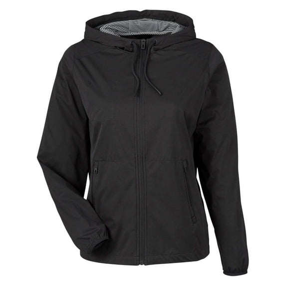 North End NE75W Women's Network Lightweight Jacket-Black Heather-3XL