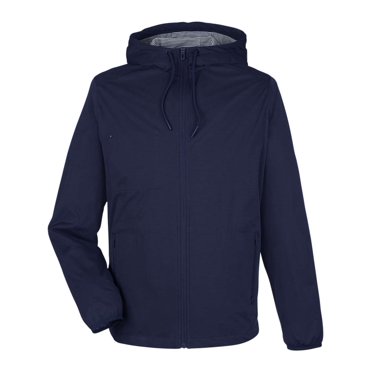 North End NE75 Men's Network Lightweight Jacket-Classic Navy Heather-L