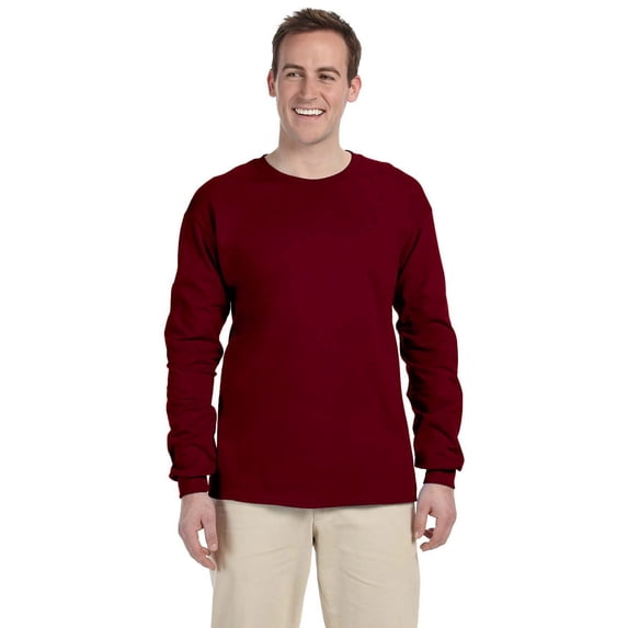 Fruit 100% L/S Tee Maroon
