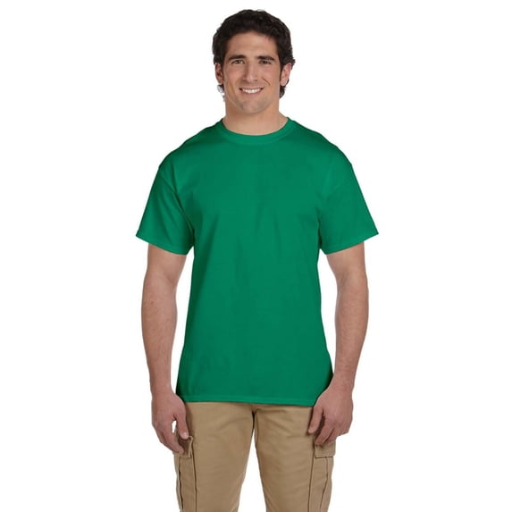 Fruit 100% Tee Heather Green