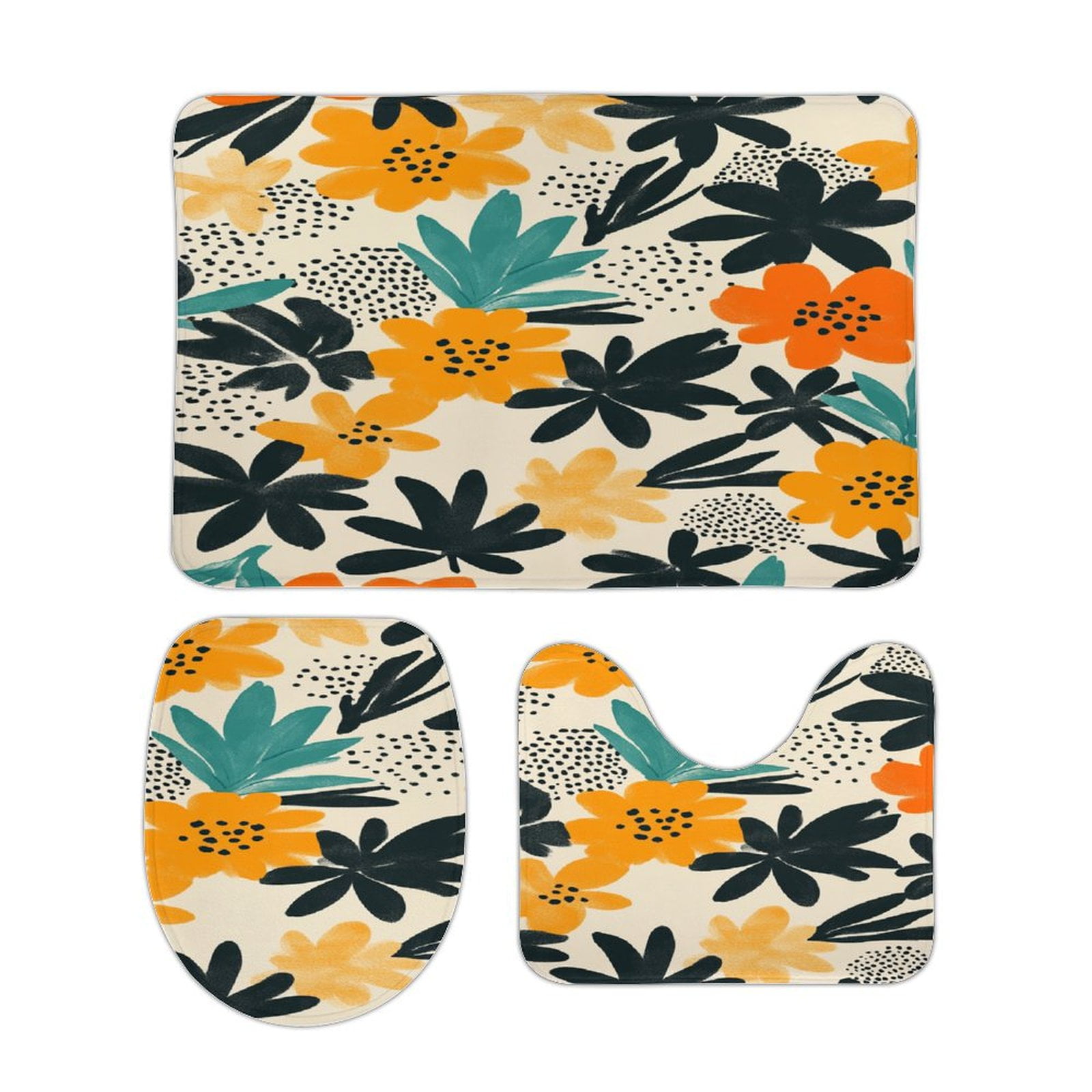 Fruit (114) Soft Bathroom Carpet Set , Contour Carpet Set, Toilet Lid ...