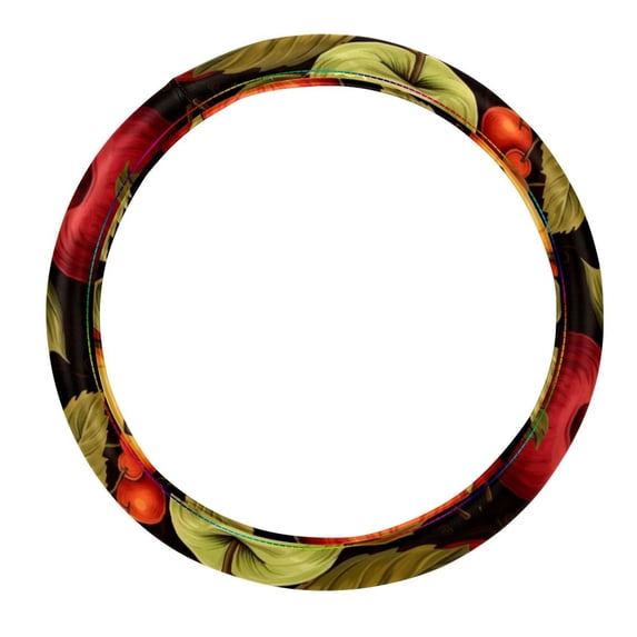 Fruit 14.5 Inch Printing PVC Leather Car Wheel Cover Steering Wheel Cover Auto Accessories