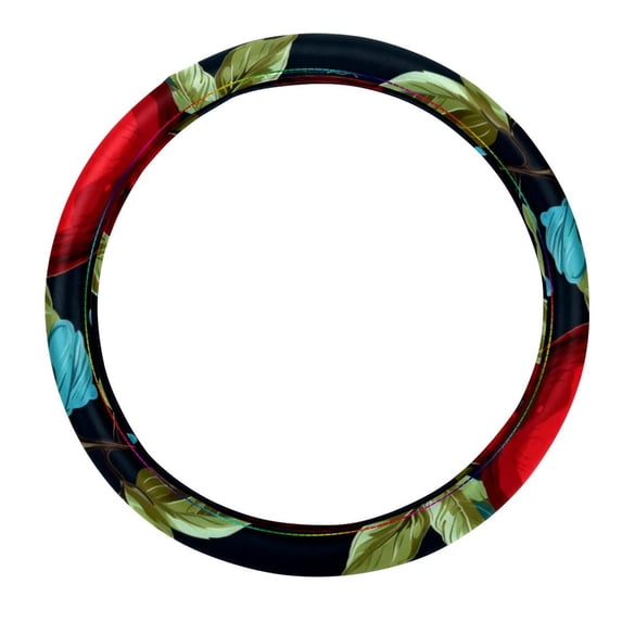 Fruit 14.5 Inch Printing PVC Leather Steering Wheel Cover Auto Accessories
