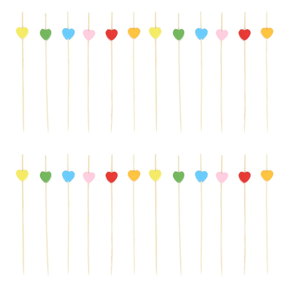 Fruit 200 Pcs Big Lots Party Picks Stick Cocktail Colorful Bamboo