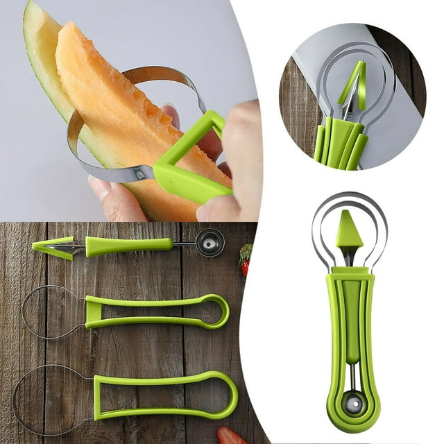 Fruit 2024 New Melon Scoop Set Watermelon Fruit 4 In 1 Stainless Steel