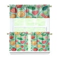 thumbnail image 1 of Fruit 3-Piece Kitchen Curtains Set Kitchen Curtains Sets with Valance for Windows Rod Pocket Machine Washable Kitchen Decor(54"x18"+2x27.5"x24"), 1 of 6