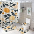 thumbnail image 1 of Fruit (55) Shower Curtain Set 4PCs with Hooks Waterproof Bathroom Toilet Mat Lid Decor 4pcs, 1 of 8