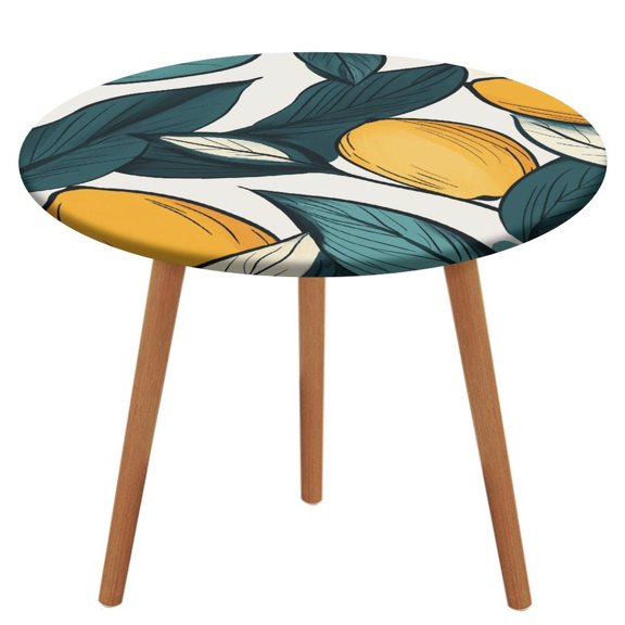 Fruit (56) Round Fitted Tablecloth with Elastic Edge Outdoor Tablecloth Washable Round Table Cover Reusable Tablecloths for Kitchen Picnic Party Fits 40-54" Diameternd Tables