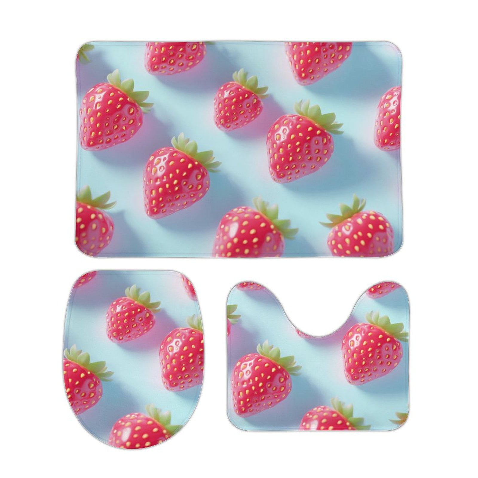 Fruit (87) Bathroom Mats Set 3-piece Bath Mats , Washable Deck, Kitchen ...