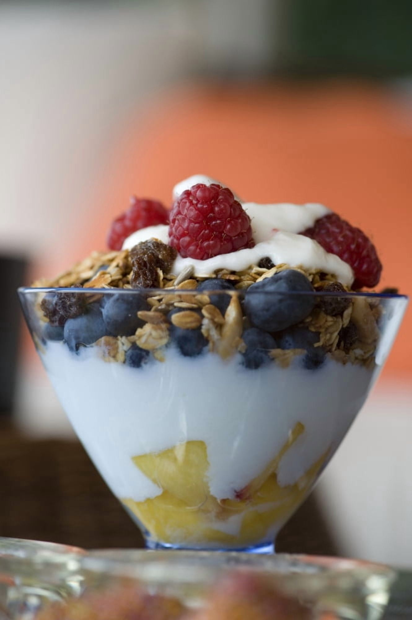 Fruit And Granola In Yogurt Canvas Art - Keith Levit Design Pics (11 x 18)