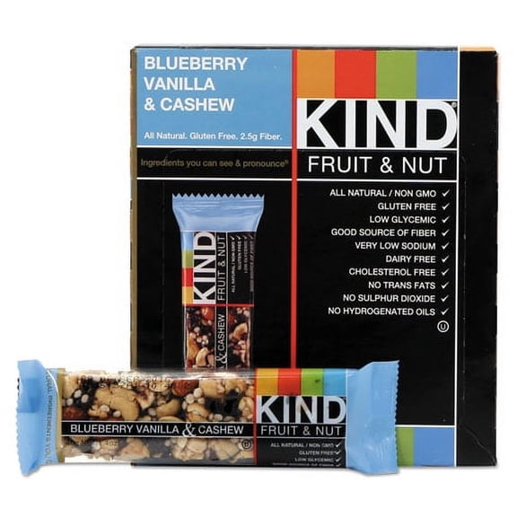 Fruit And Nut Bars, Blueberry Vanilla And Cashew, 1.4 Oz Bar, 12/box | Bundle of 2 Boxes
