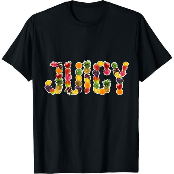 Fruit Aparrel & Outfits for Fruitarism Juicy Fruitarian Design Fruit Lover T-Shirt Black Small