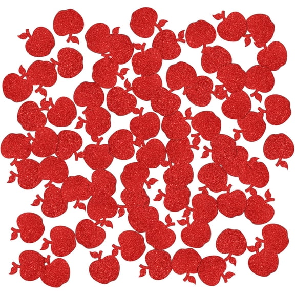 Fruit Apple Confetti Red Glitter, Birthday, Wedding Scatter Confetti, Fruit Theme Apple Table Decorations, 120pcs