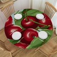 thumbnail image 1 of Fruit Apples Round Fitted Tablecloth with Elastic Edge Waterproof Oil Proof Table Cover, 1 of 8