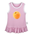 thumbnail image 1 of Fruit Apricot Pattern Dresses For Baby, Newborn Babies Skirts, Infant Princess Dress, 0-24M Kids Graphic Clothes (Pink Sleeveless Dresses, 12-18 Months), 1 of 4