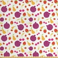 thumbnail image 1 of Fruit Art Fabric by the Yard, Pomegranates Cherries Strawberries and Pears on Plain Background, Decorative Upholstery Fabric for Chairs & Home Accents, Dark Magenta and Mustard by Ambesonne, 1 of 4