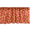 thumbnail image 1 of Ambesonne Fruit Art Valance Pack of 2, Yellow Apples with Leaves, 54"X12", Vermilion Yellow and Green, 1 of 3