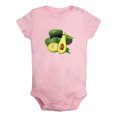 thumbnail image 1 of Fruit Avocado Image Print Rompers For Babies, Newborn Baby Unisex Bodysuits, Infant Jumpsuits, Toddler 0-24 Months Kids One-Piece Oufits (Pink, 6-12 Months), 1 of 4