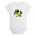 thumbnail image 1 of Fruit Avocado Image Print Rompers For Babies, Newborn Baby Unisex Bodysuits, Infant Jumpsuits, Toddler 0-24 Months Kids One-Piece Oufits (White, 12-18 Months), 1 of 4