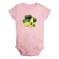thumbnail image 1 of Fruit Avocado Image Print Rompers For Babies, Newborn Baby Unisex Bodysuits, Infant Jumpsuits, Toddler 0-24 Months Kids One-Piece Oufits (Pink, 6-12 Months), 1 of 4